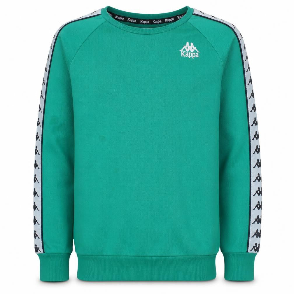 Kappa Men's Green XS Pullover Crew Neck Logo Sweatshirt
