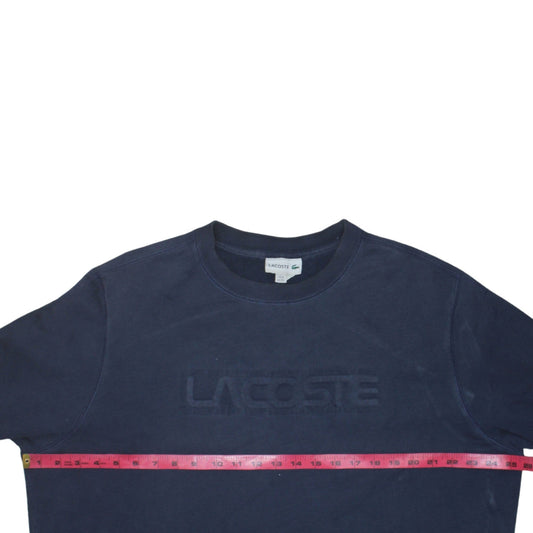 Lacoste Men's Blue 3XL Crew Neck Pullover Cotton Sweatshirt