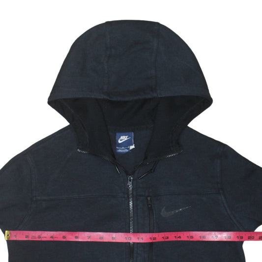 Nike Men's Black Full Zip Hoodie Fleece Medium Sports Jacket