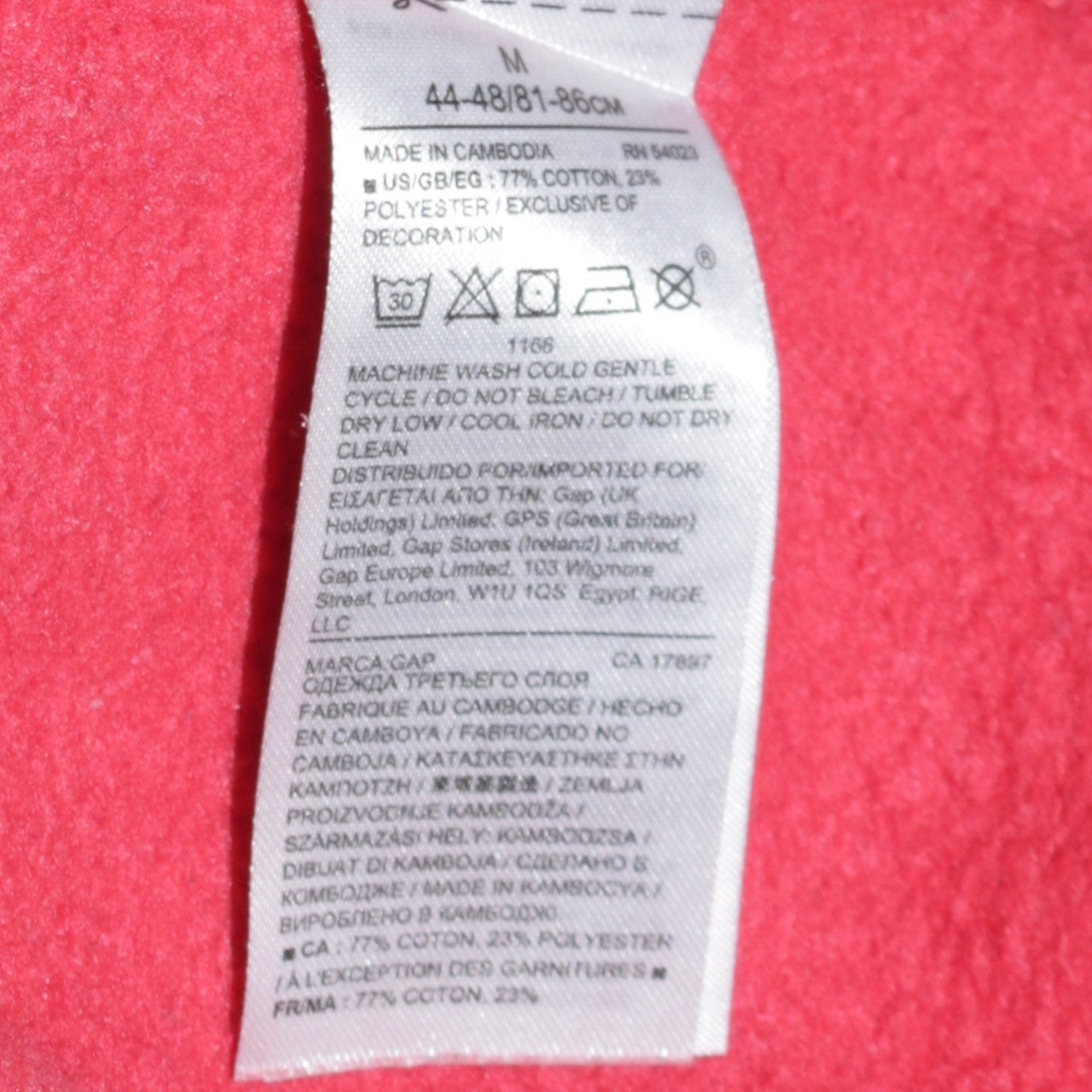 GAP Womens Pink Logo Crew Neck Pullover Sweatshirt M