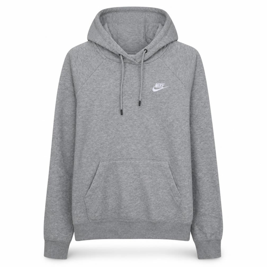 Nike Women Grey Small Pullover Hoodie Sweatshirt Cotton Blend