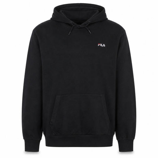 Fila Men's Black Pullover Hoodie Medium Logo Hooded Sweatshirt