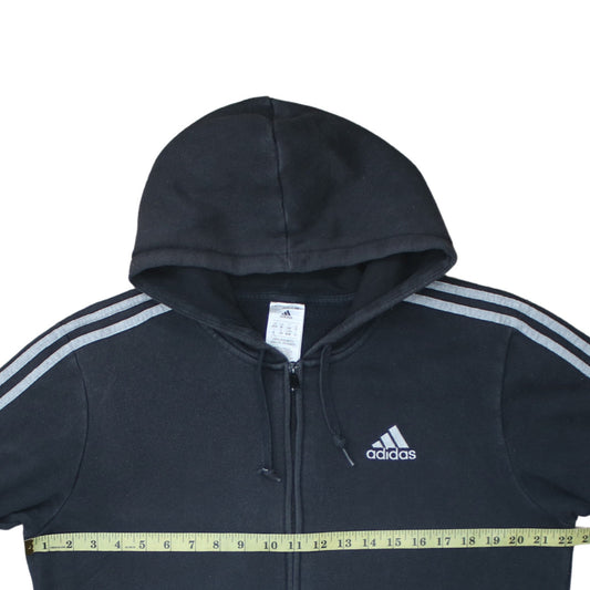 Adidas Men's Black Full Zip Hoodie Size M Sportswear Fleece