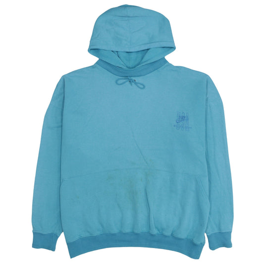 Nike Womens Blue Pullover Hoodie XXL Cotton USA Logo Sweatshirt