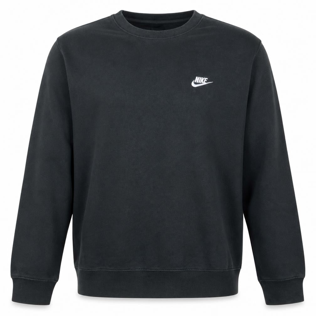 Nike Mens Black Crew Neck Pullover Sweatshirt L Regular Fit