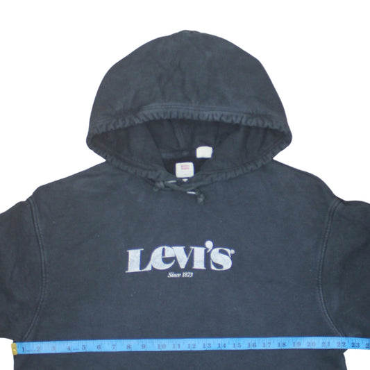 Levi's Men's Black Relaxed Pullover Hoodie M Classic Logo