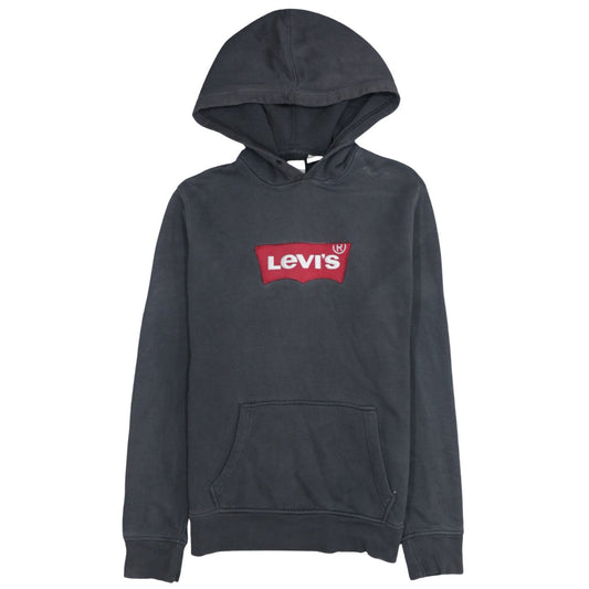 Levi's Men's Black Pullover Hoodie M Logo Fleece Sweatshirt