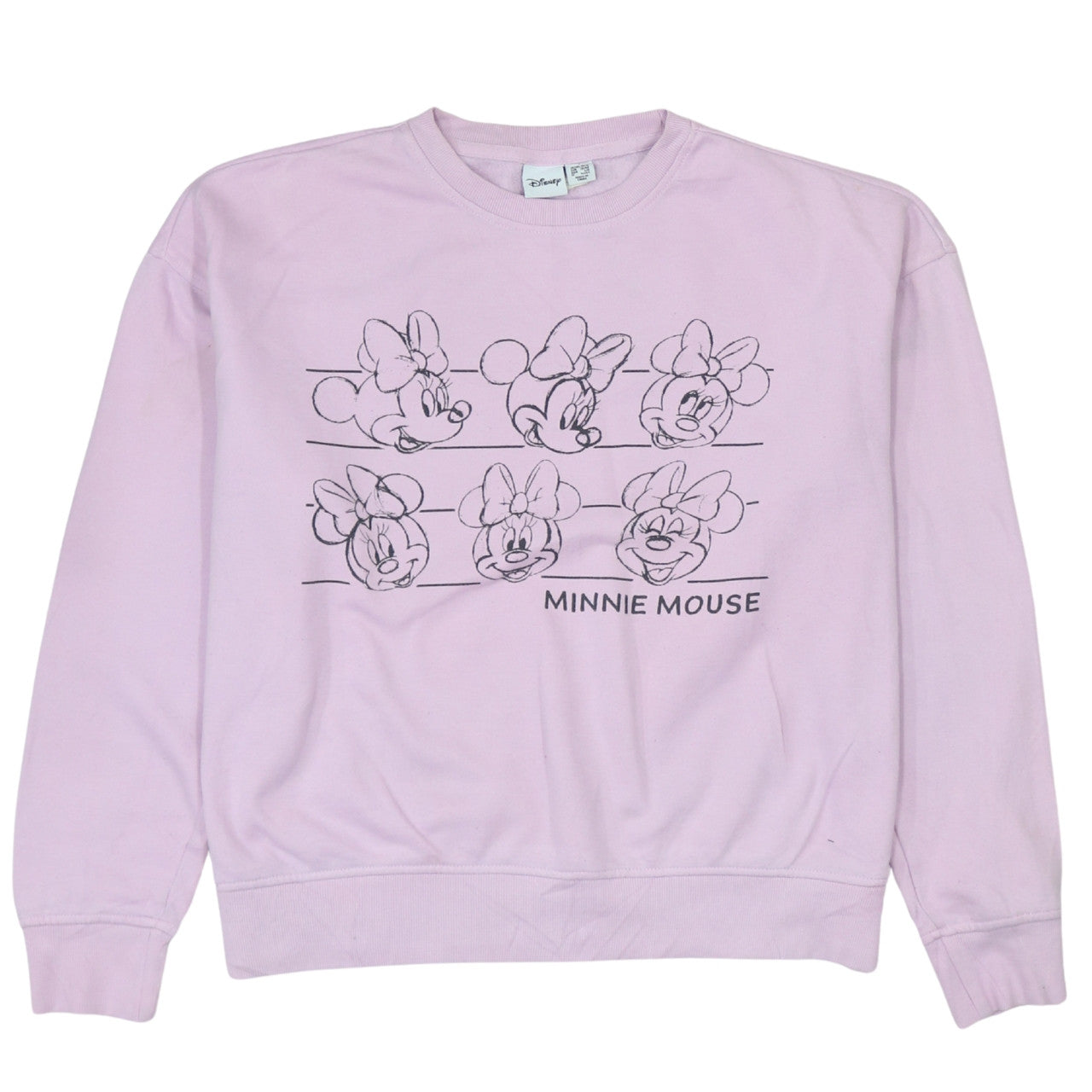 Primark Disney Women Pink Minnie Mouse Cotton Sweatshirt Size 10/12