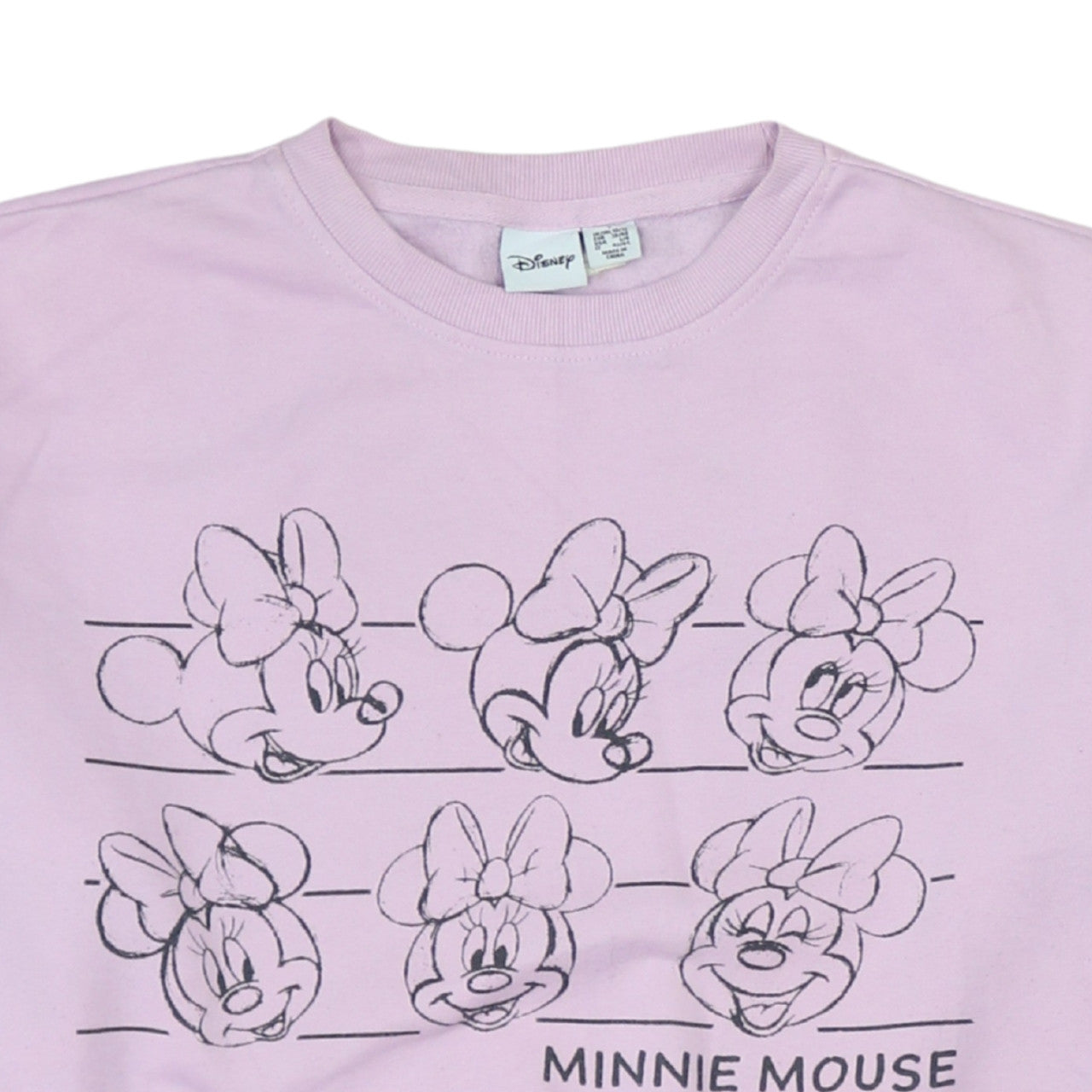 Primark Disney Women Pink Minnie Mouse Cotton Sweatshirt Size 10/12