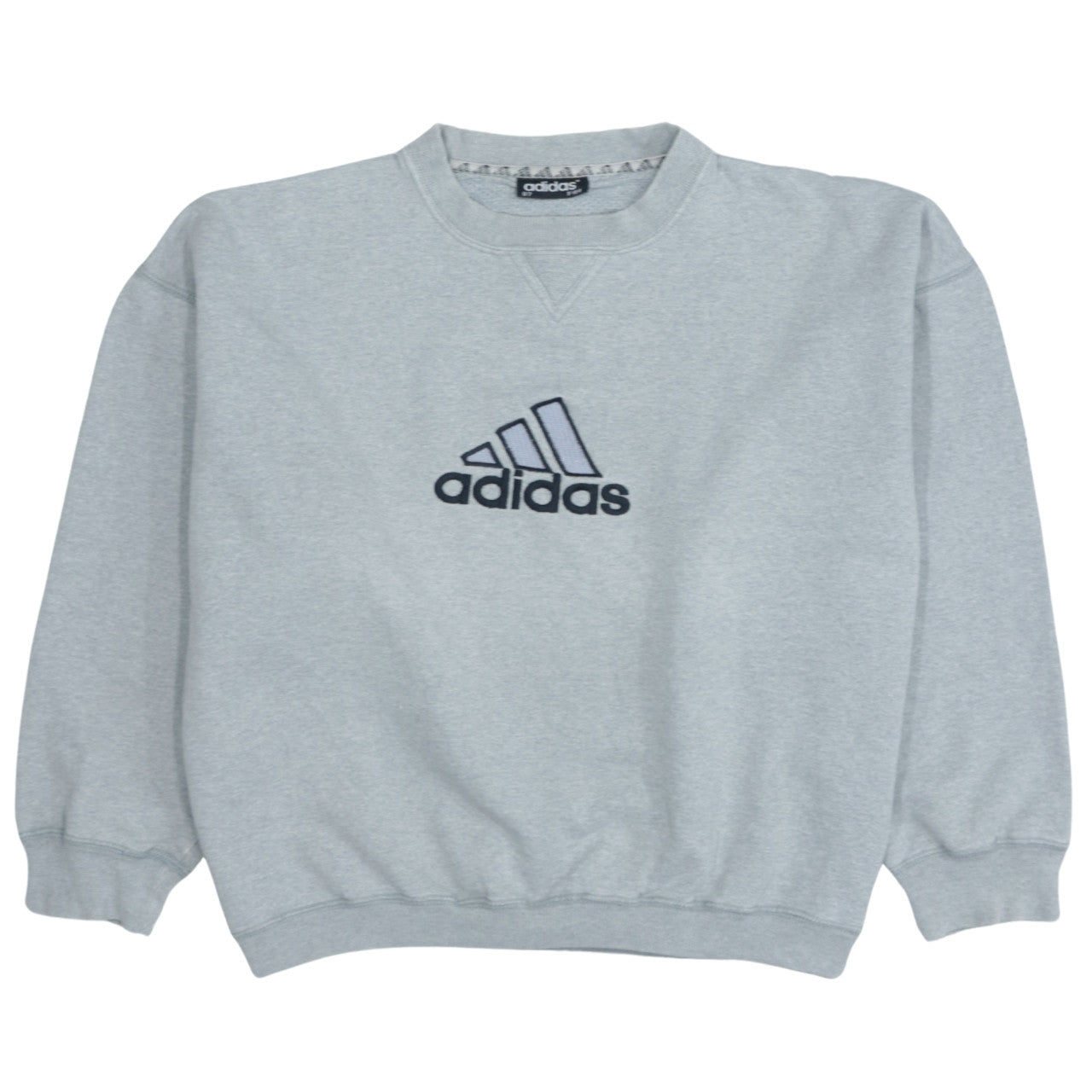 Adidas Women Grey Crew Neck Pullover Sweatshirt Size L
