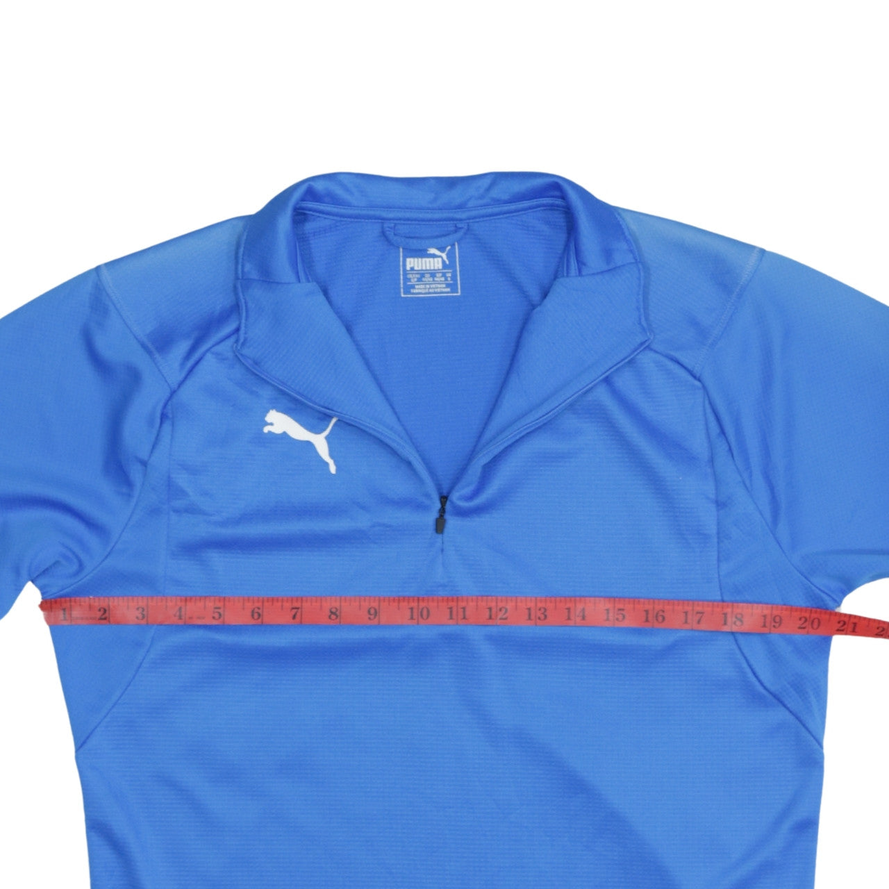 Puma Men's Blue 1/4 Zip Sports Pullover Sweatshirt Size S