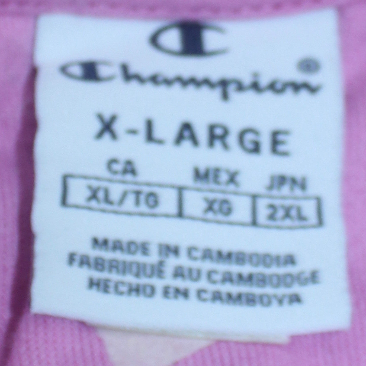 Champion Women's Pink & Red Colourblock Crew Neck Pullover Sweatshirt XL