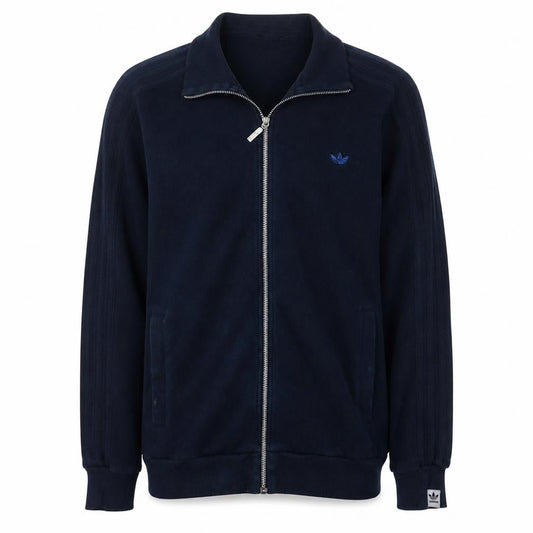 adidas Men's Blue Full Zip Collared Jumper Size M