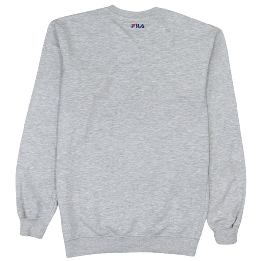 Fila Women Grey Logo Crew Neck Pullover Sweatshirt XS