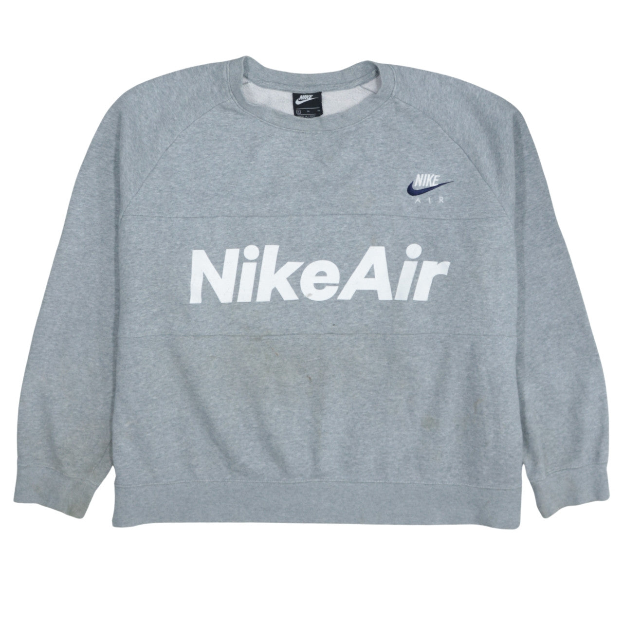 Nike Air Women's Grey Pullover Sweatshirt XL Logo Print