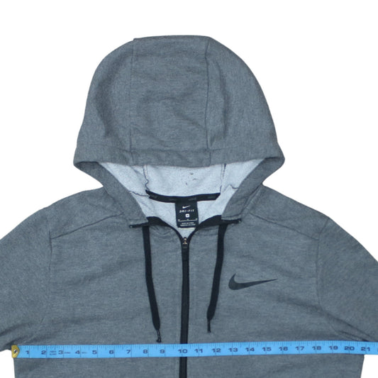 Nike Men's Grey Dri-Fit Full Zip Hoodie M Sportswear