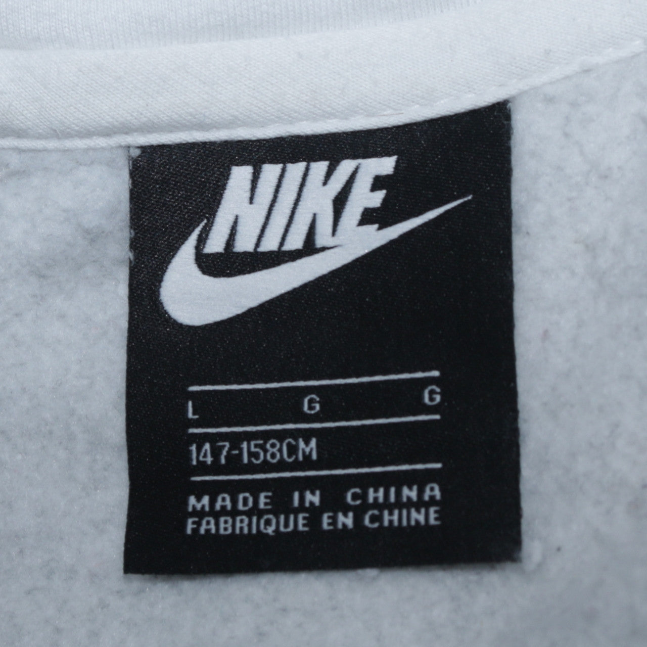 Nike Boys Black Grey White Full Zip Colourblock Hoodie Size 13-14 Years