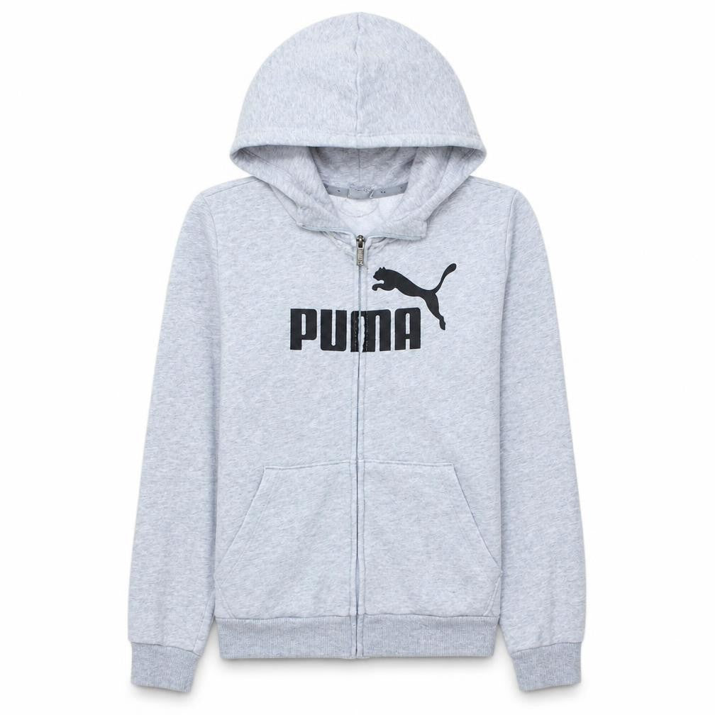 Puma Womens Grey Full Zip Hoodie UK 14 L Hooded Sweatshirt