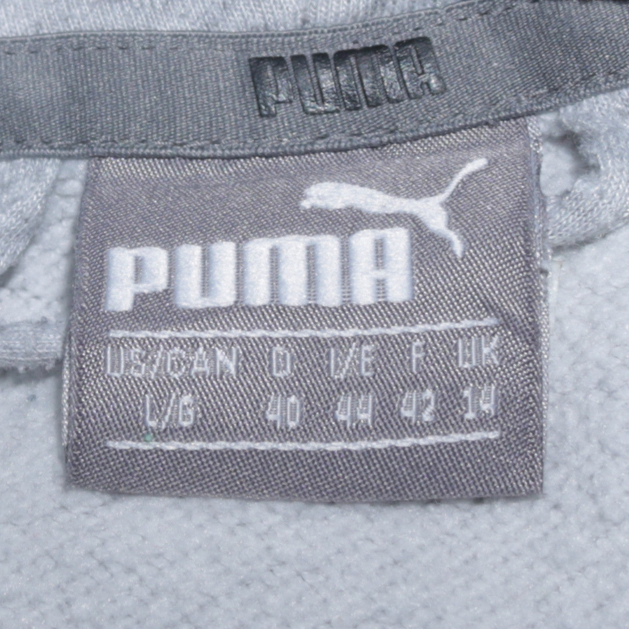 Puma Womens Grey Full Zip Hoodie UK 14 L Hooded Sweatshirt