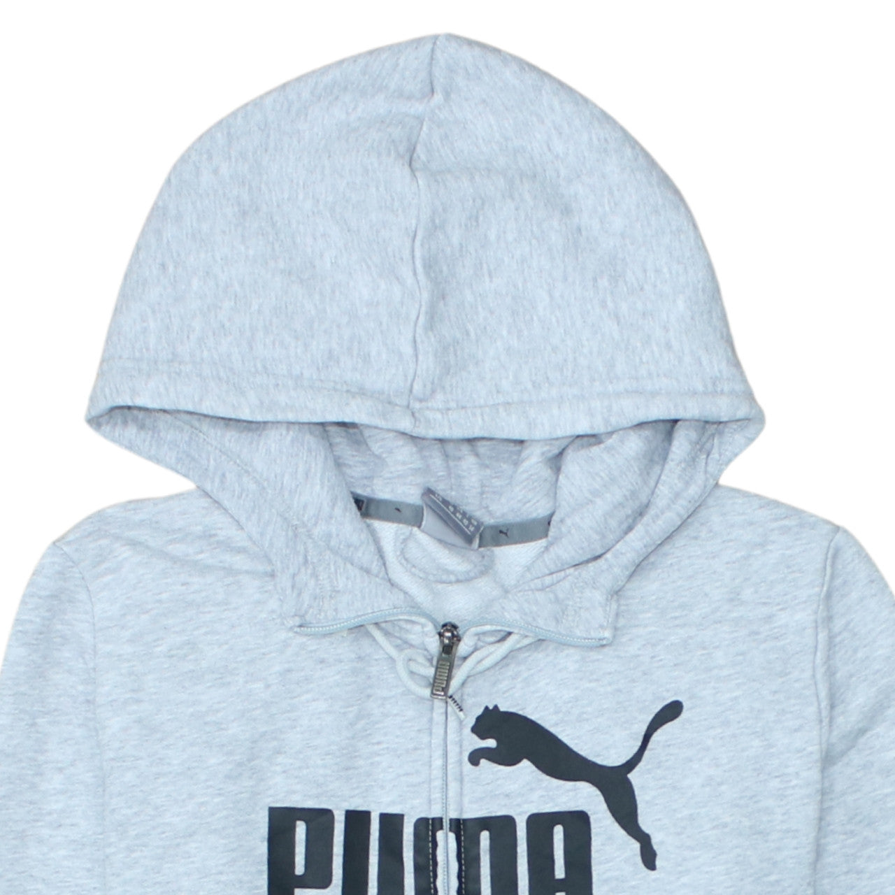 Puma Womens Grey Full Zip Hoodie UK 14 L Hooded Sweatshirt