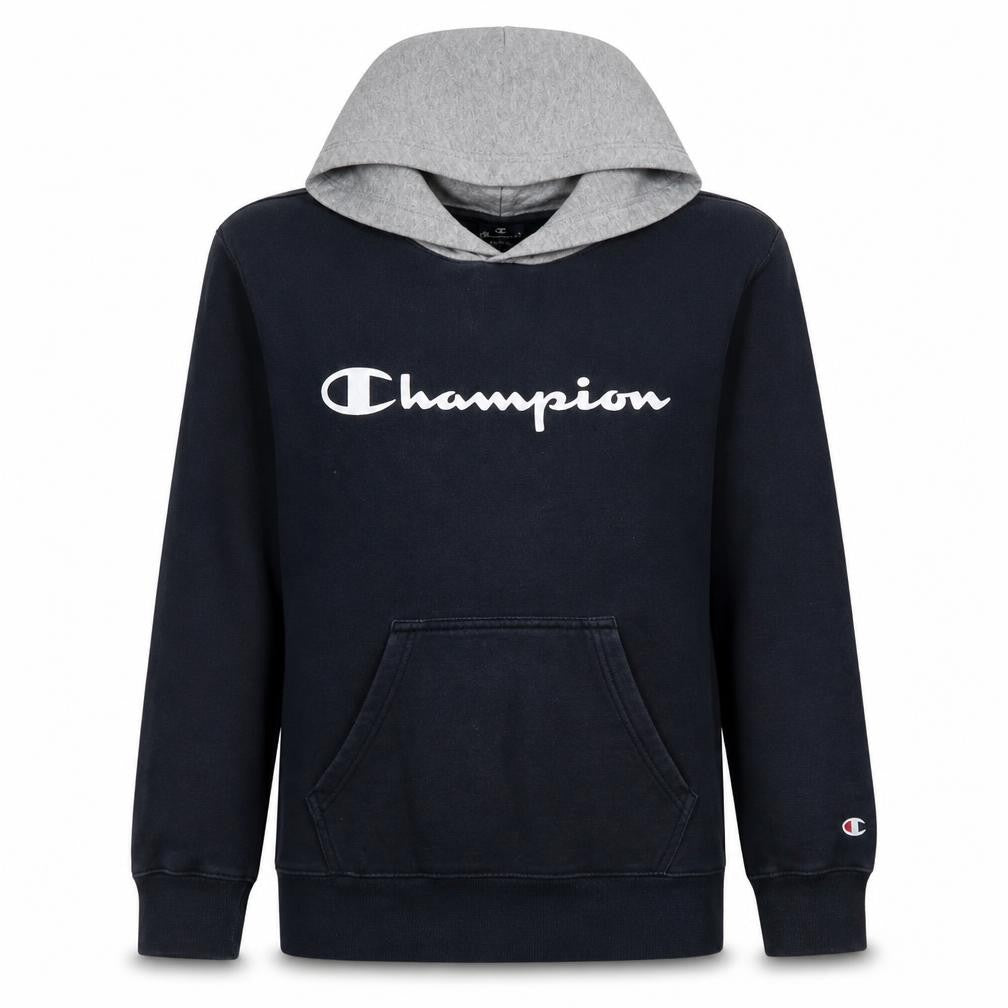 Champion Men’s Blue Pullover Hoodie Small Regular Fit Logo Fleece