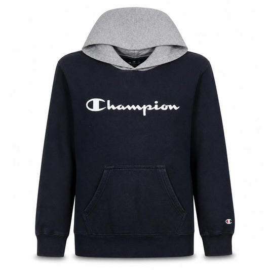Champion Men’s Blue Pullover Hoodie Small Regular Fit Logo Fleece