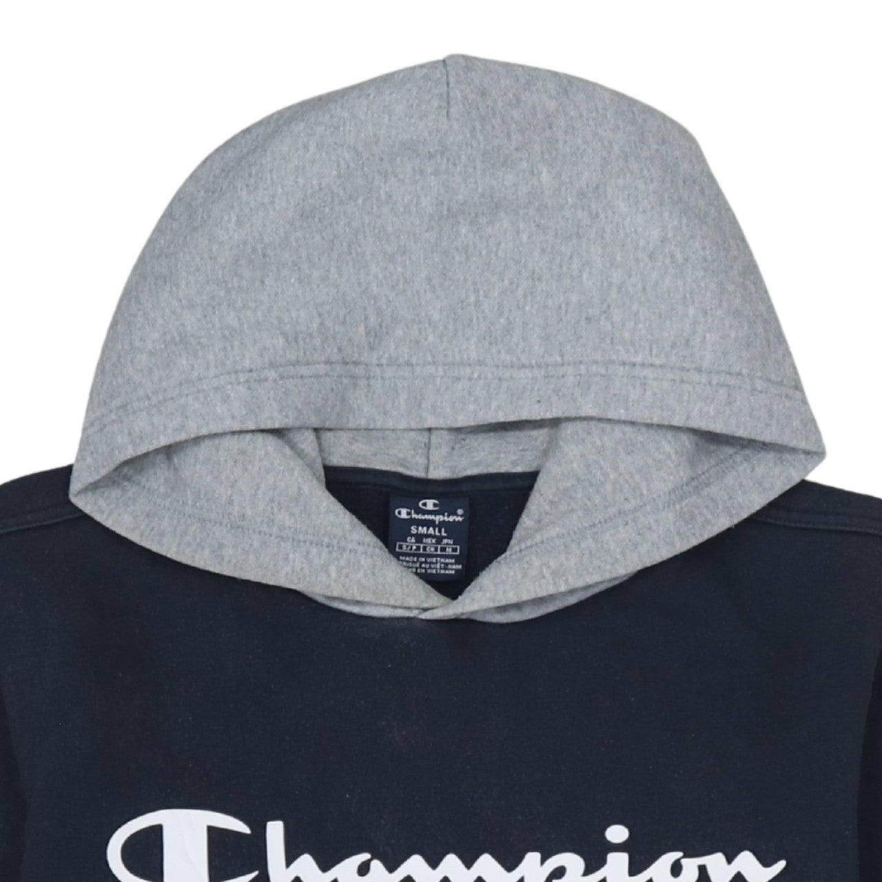 Champion Men’s Blue Pullover Hoodie Small Regular Fit Logo Fleece
