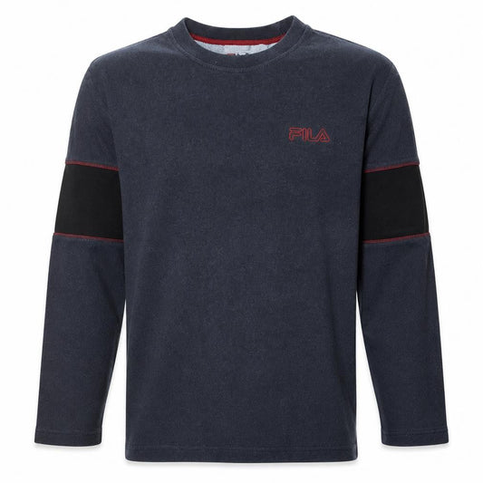 Fila Mens Grey Crew Neck Fleece Sweatshirt Size M Retro Style