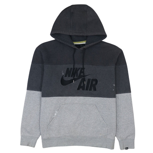 Nike Air Men's Grey Colourblock Pullover Hoodie Size L