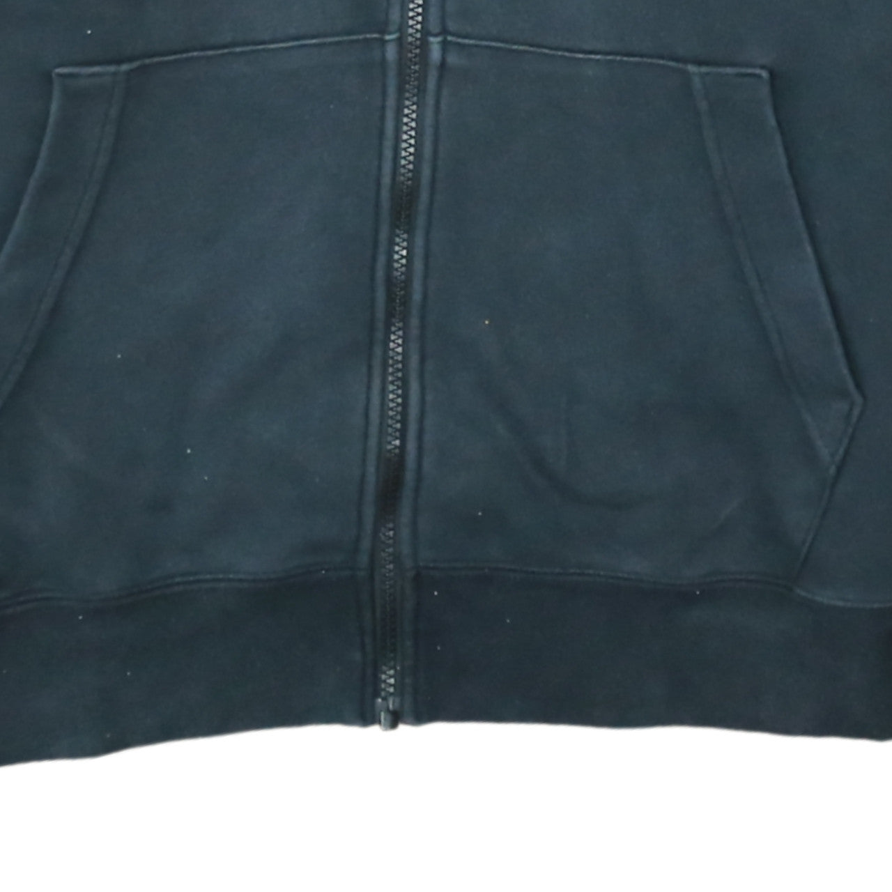 Nike Men's Black Full Zip Hoodie L Regular Cotton Blend