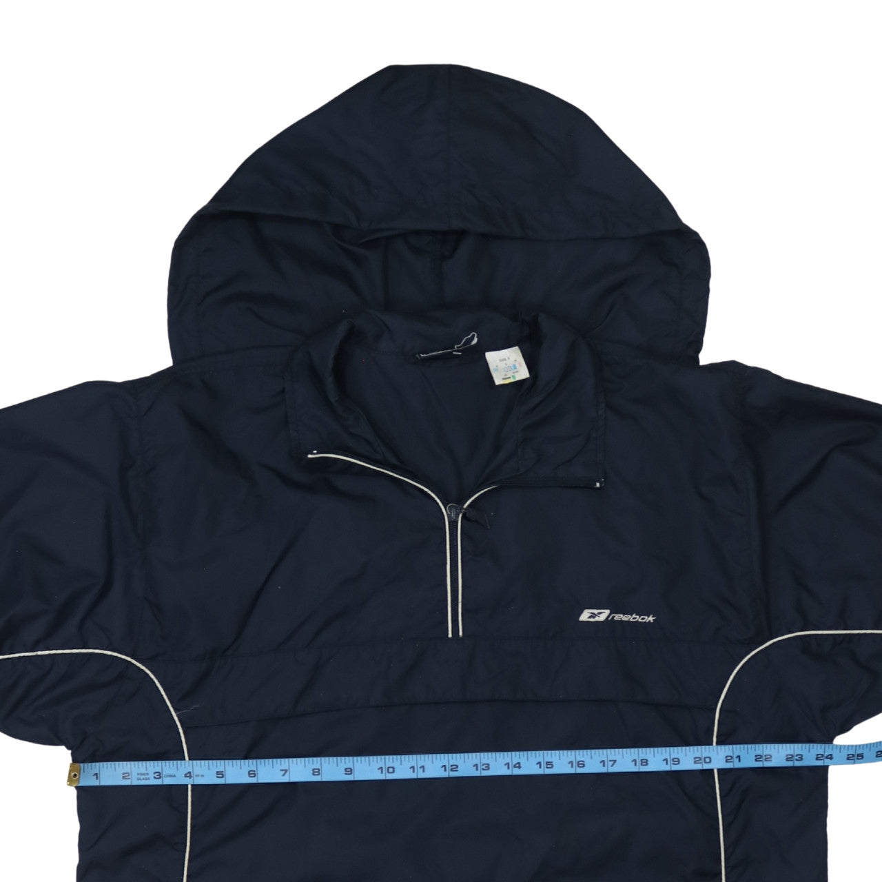 Reebok Mens Blue Small Windbreaker Hooded Lightweight Jacket