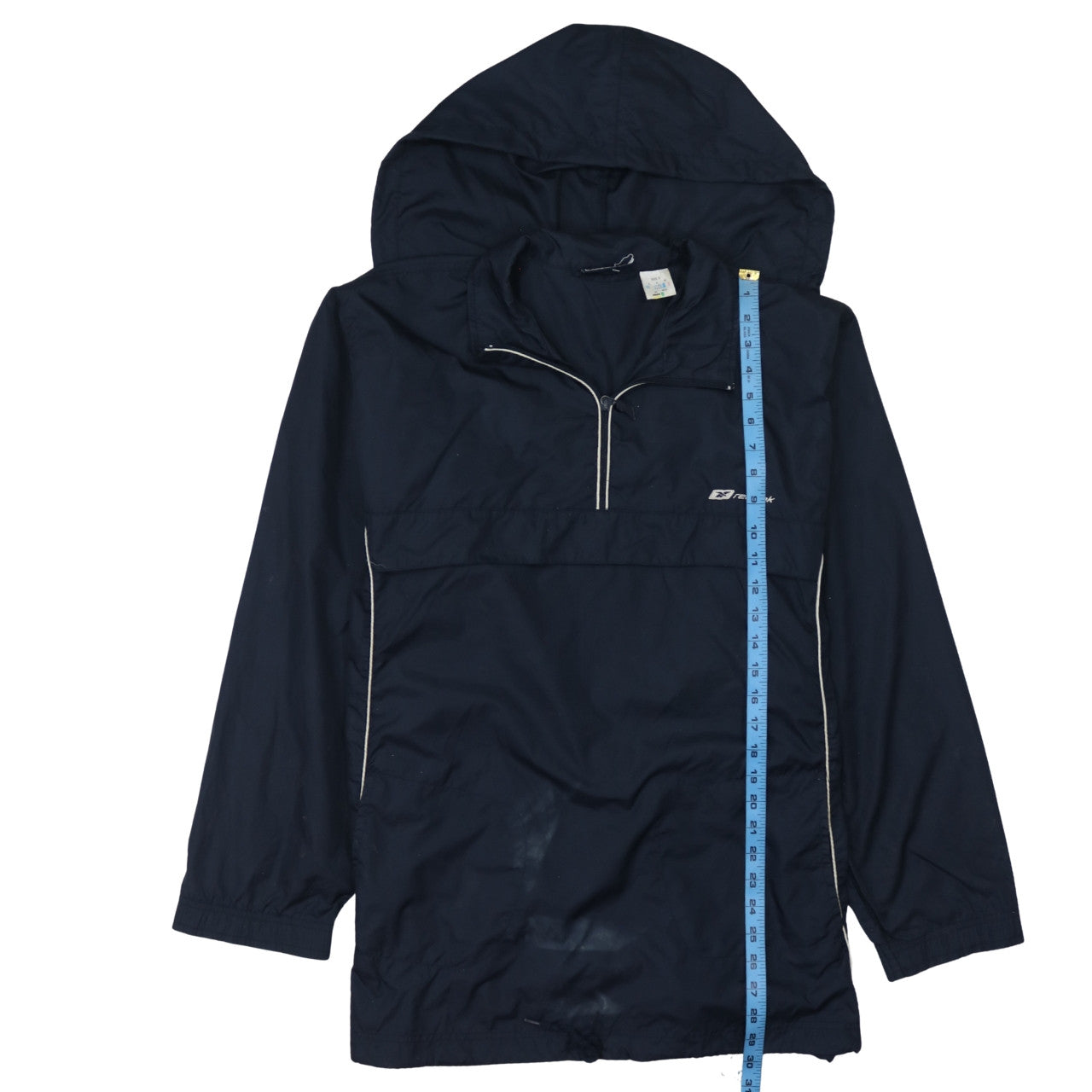 Reebok Mens Blue Small Windbreaker Hooded Lightweight Jacket