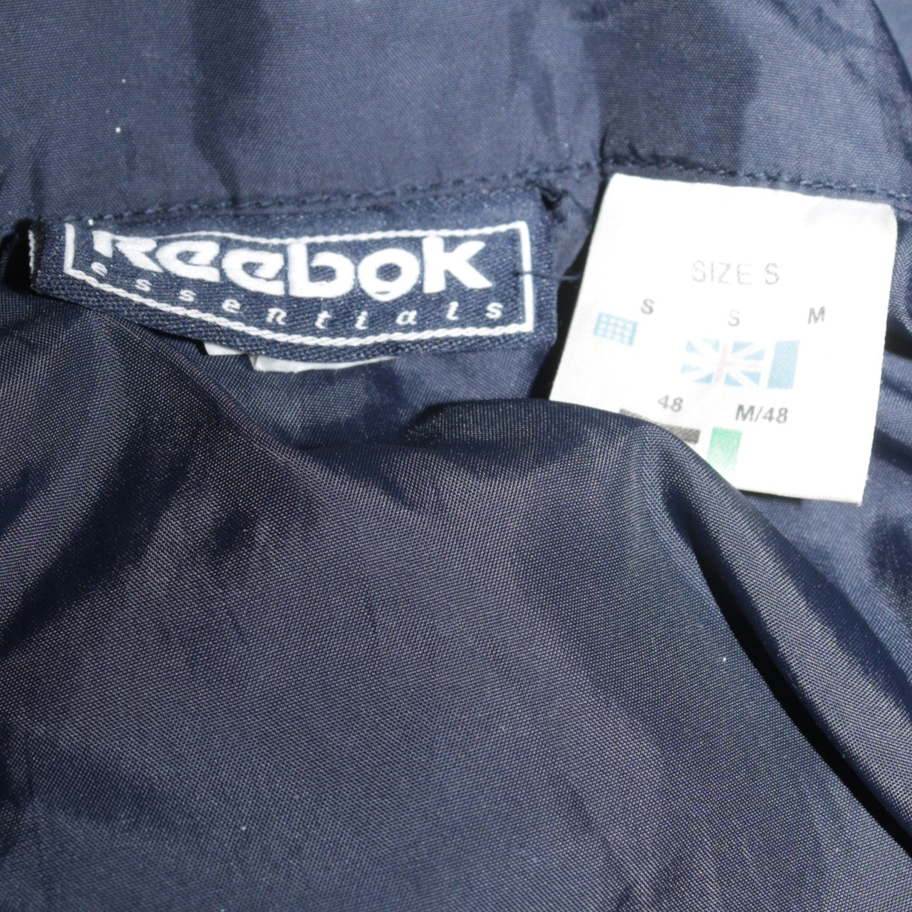 Reebok Mens Blue Small Windbreaker Hooded Lightweight Jacket