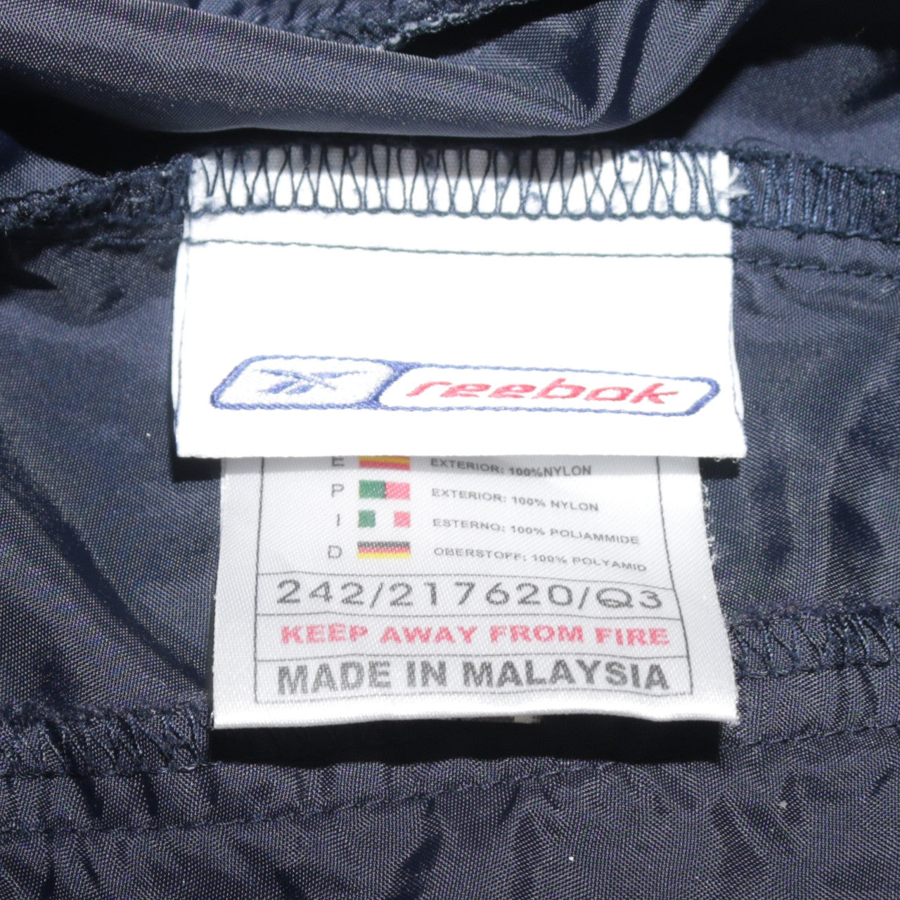 Reebok Mens Blue Small Windbreaker Hooded Lightweight Jacket