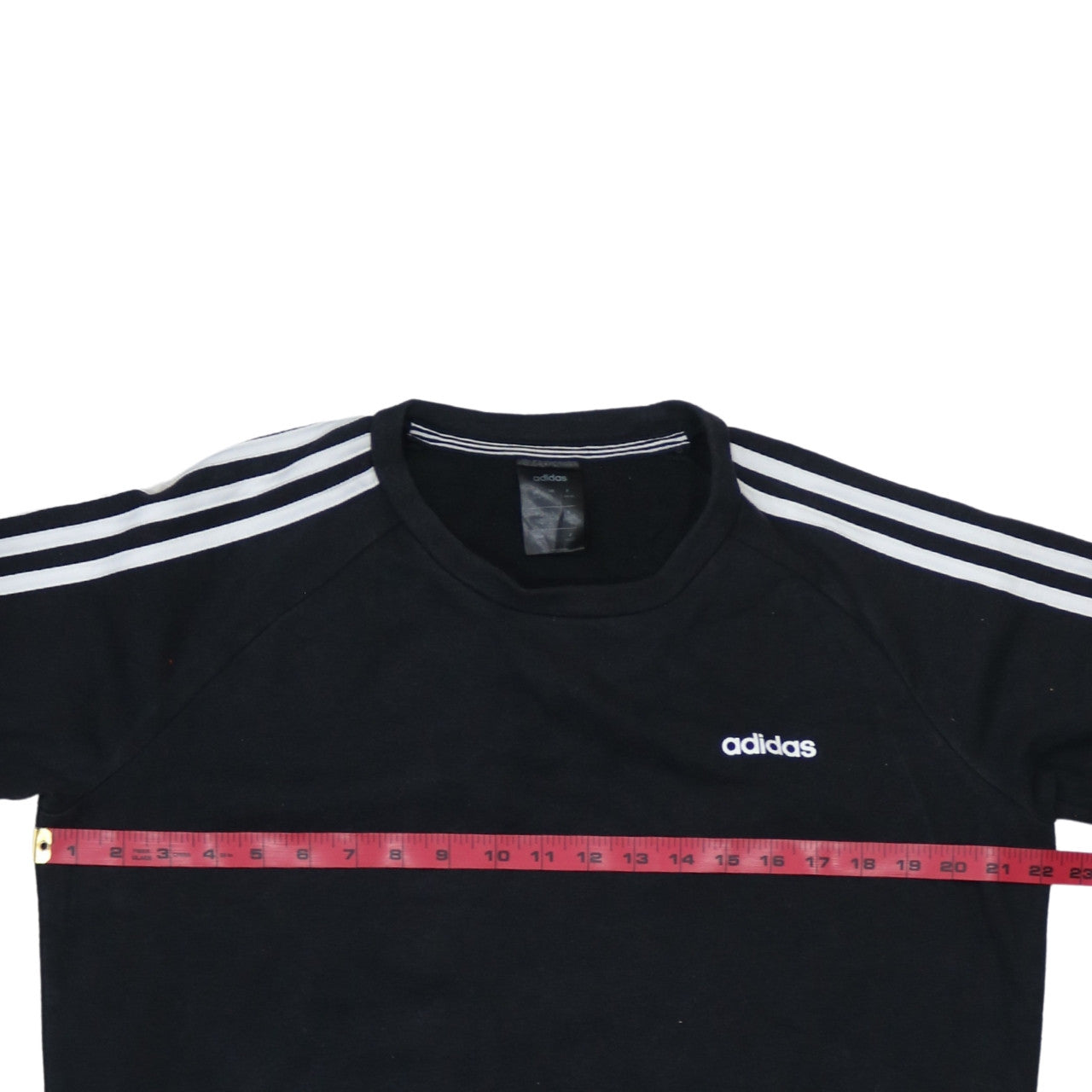 Adidas Womens Black Crew Neck Pullover Sweatshirt L 16-18