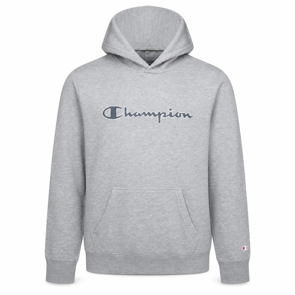 Champion Men's Grey Medium Pullover Hoodie with Logo