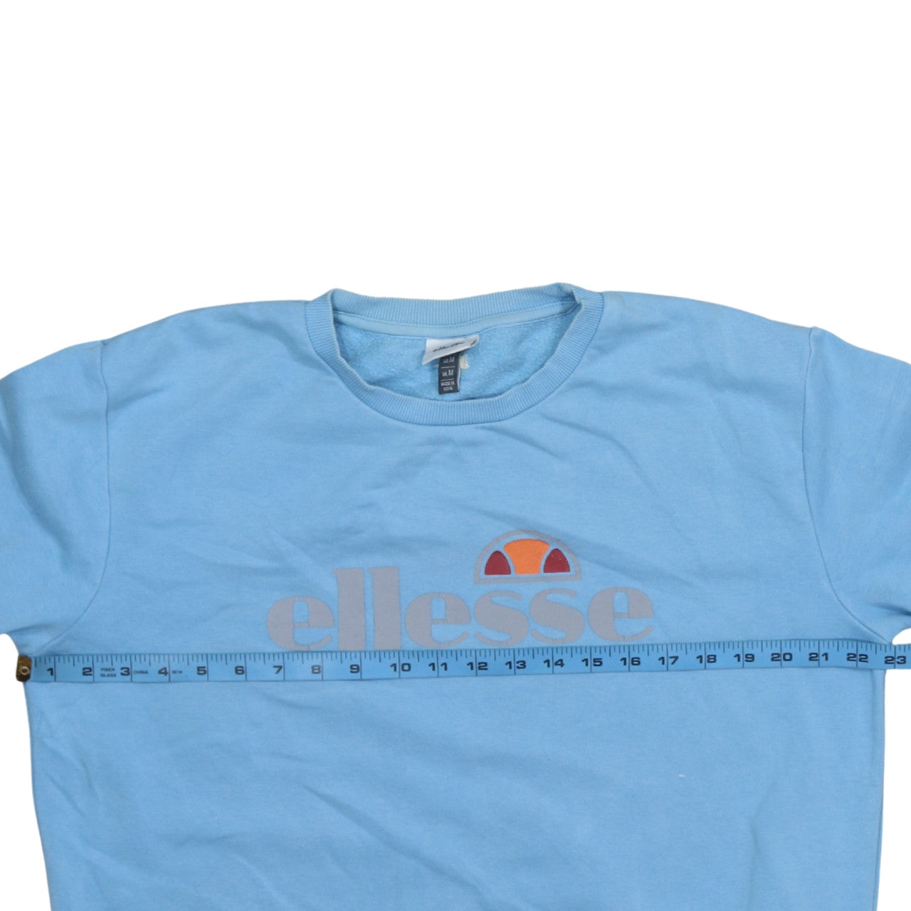 Ellesse Women Blue Crew Neck Pullover Sweatshirt UK M