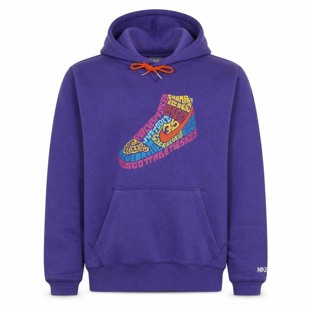 Nike Men's Purple Pullover Hoodie M Graphic Logo Sportswear