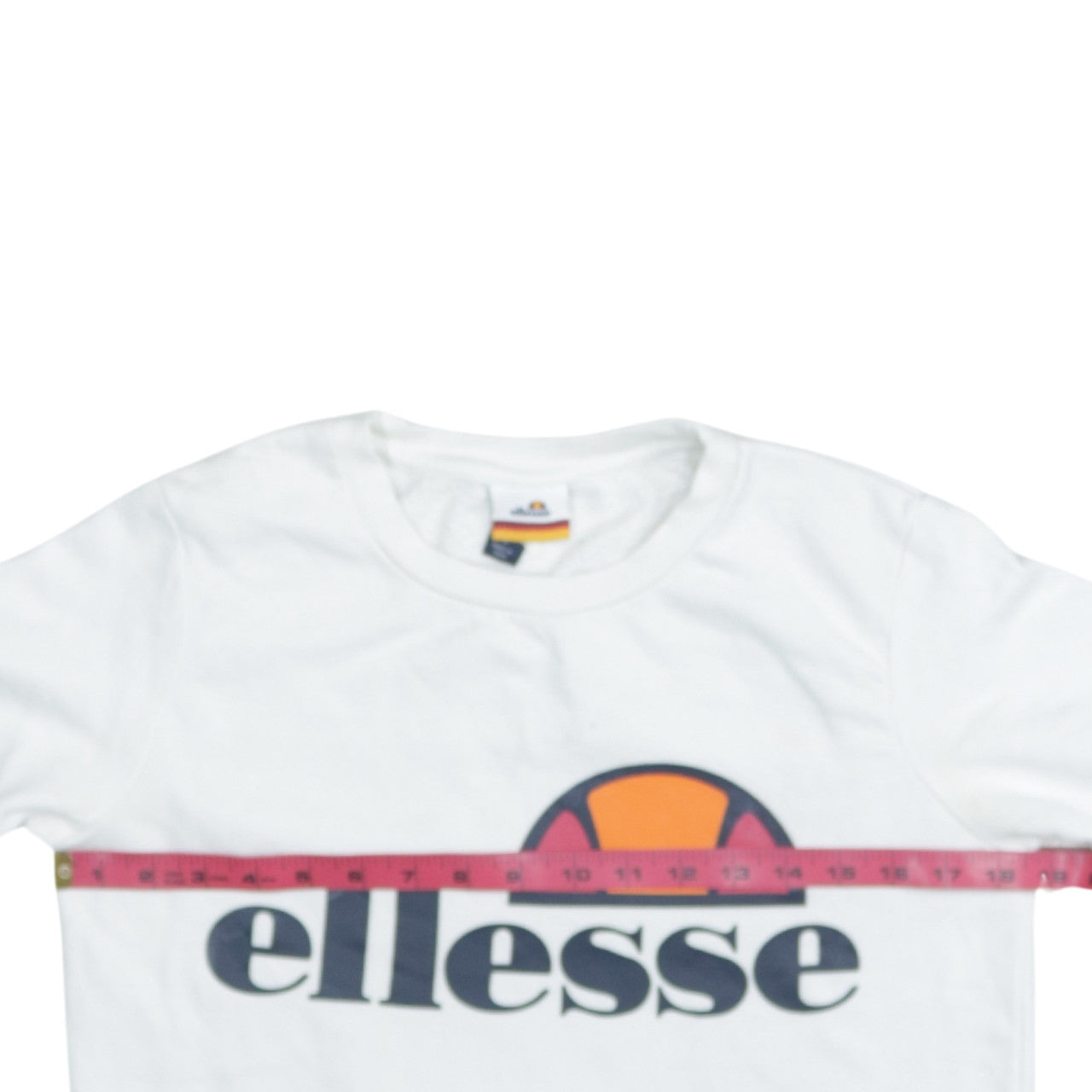 Ellesse Womens White Crew Neck Pullover Sweatshirt Size 8
