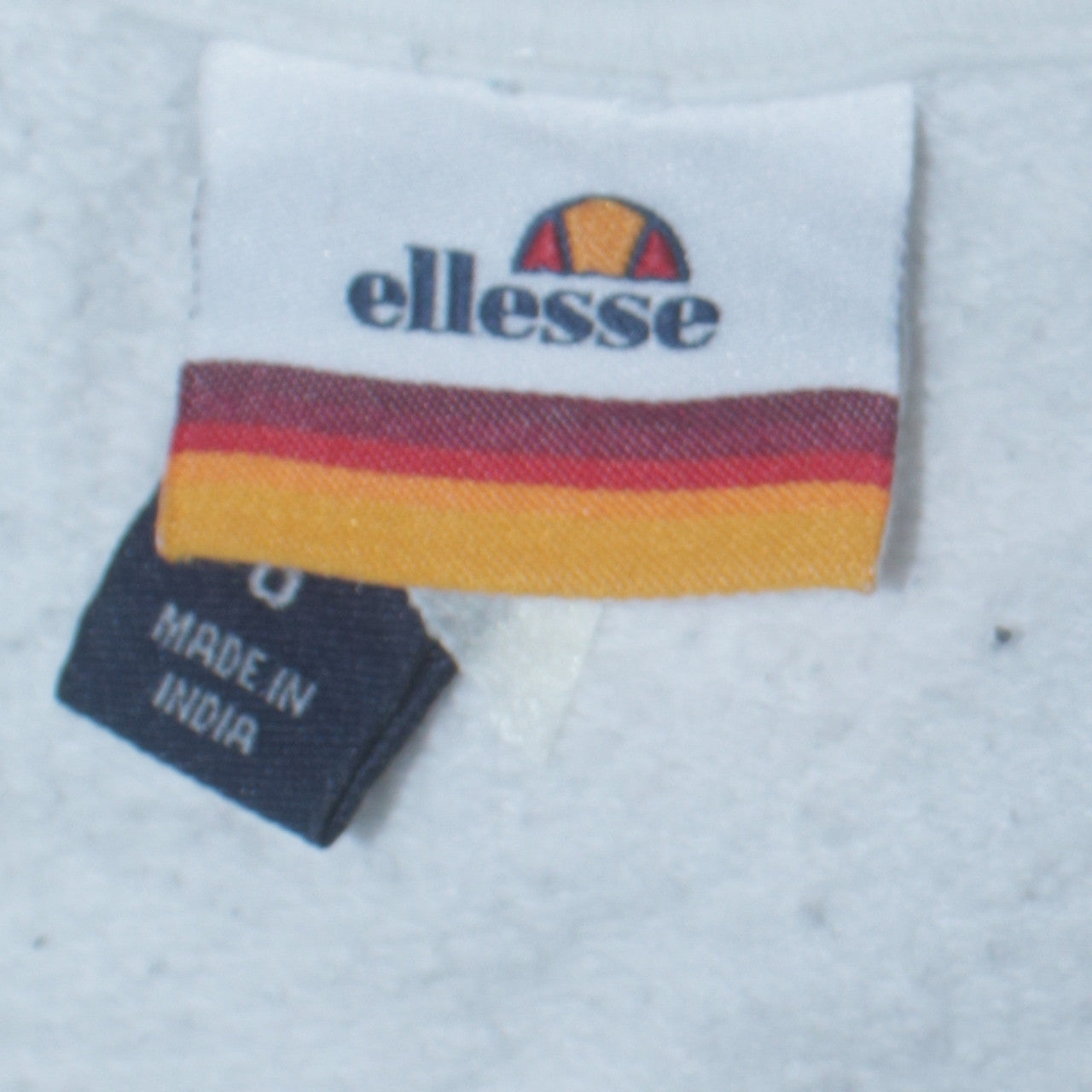 Ellesse Womens White Crew Neck Pullover Sweatshirt Size 8