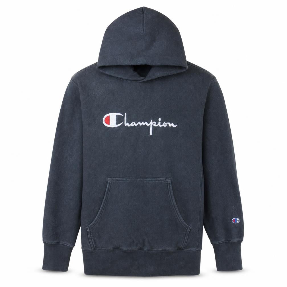 Champion Men's Blue XL Pullover Hoodie Embroidered Logo Reverse Weave