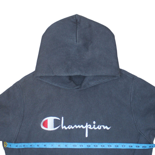 Champion Men's Blue XL Pullover Hoodie Embroidered Logo Reverse Weave