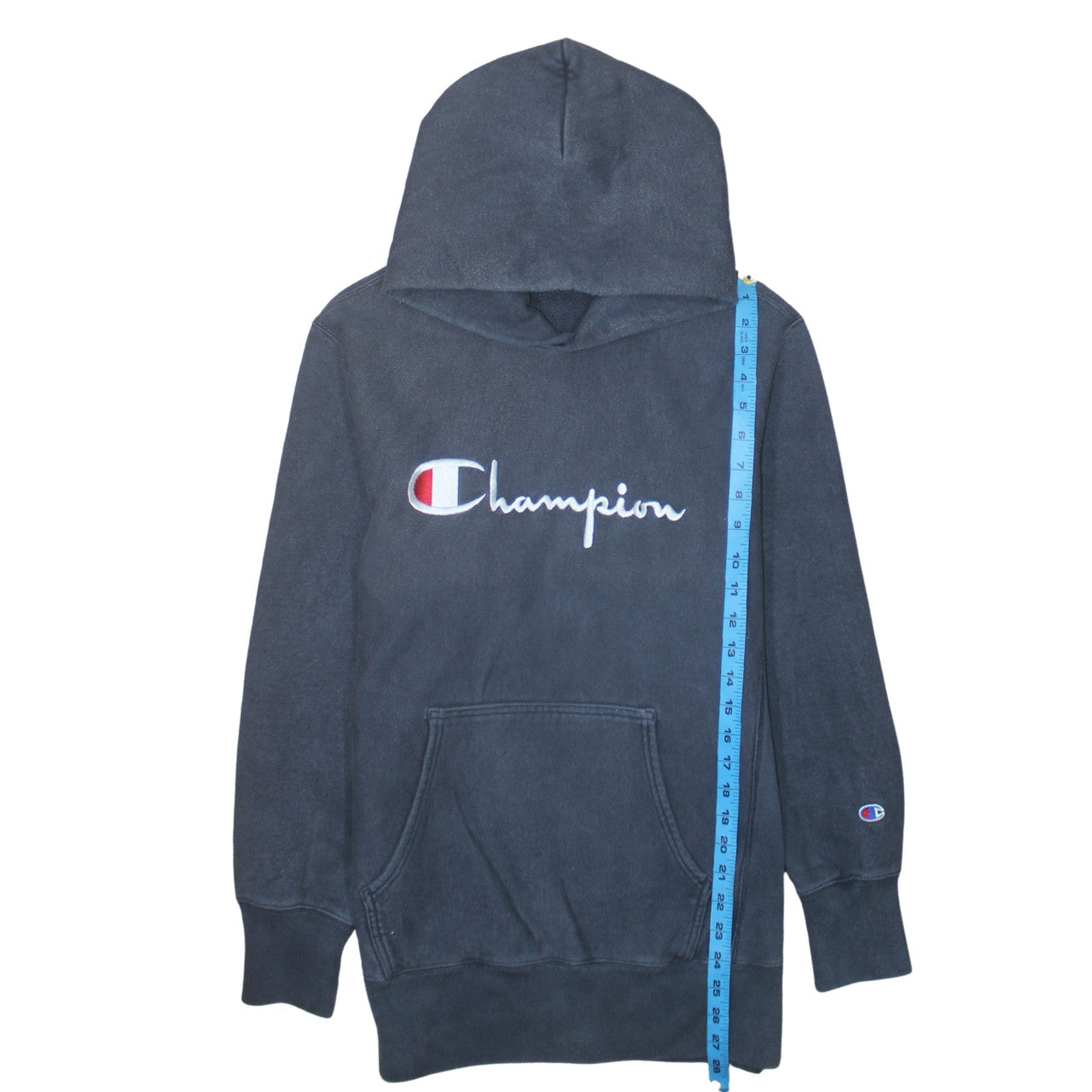 Champion Men's Blue XL Pullover Hoodie Embroidered Logo Reverse Weave