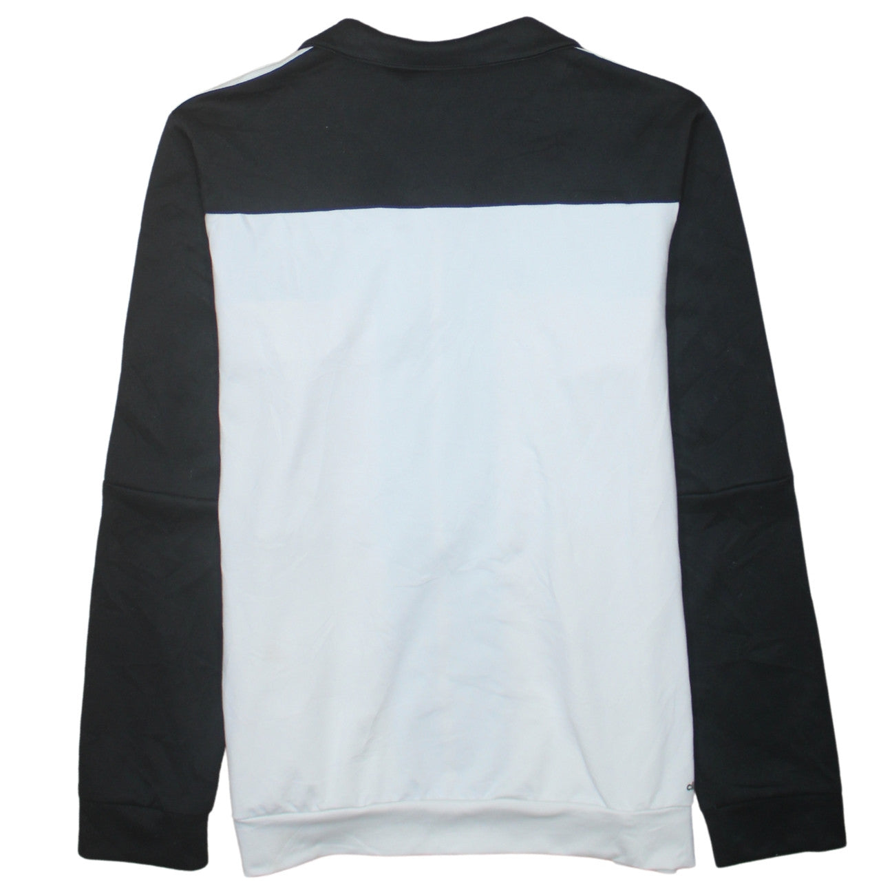 Adidas Womens Black White Full Zip Sweatshirt L Climalite Track Top