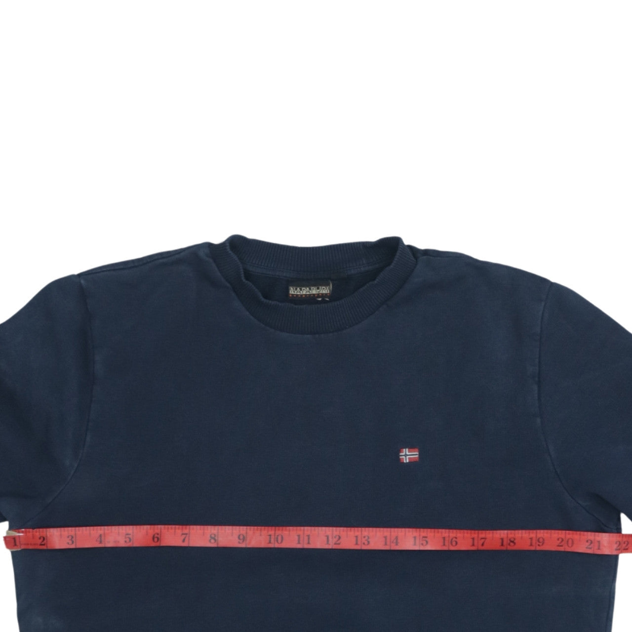Napapijri Men's Blue Pullover Sweatshirt Medium Crew Neck Classic Style