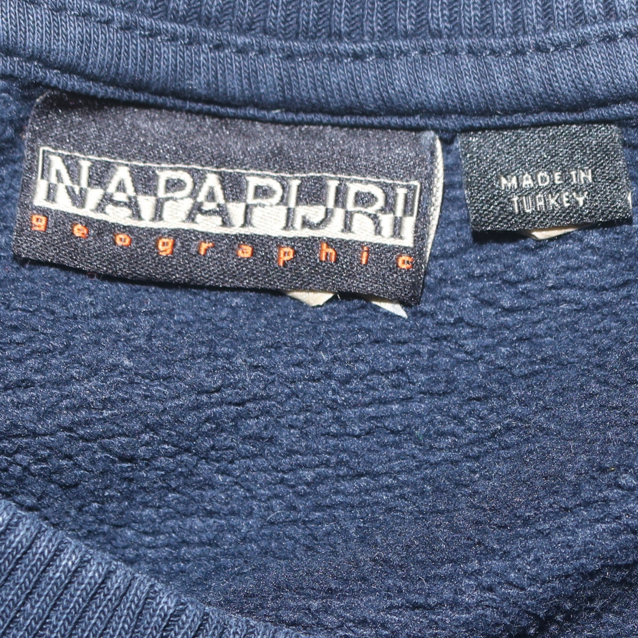 Napapijri Men's Blue Pullover Sweatshirt Medium Crew Neck Classic Style