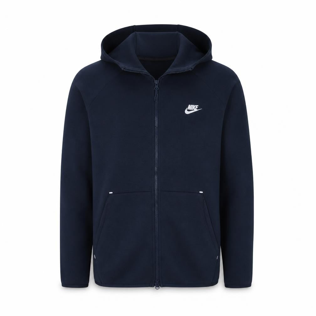 Nike Men's Blue Full Zip Hoodie XL Regular Fit Cotton Blend