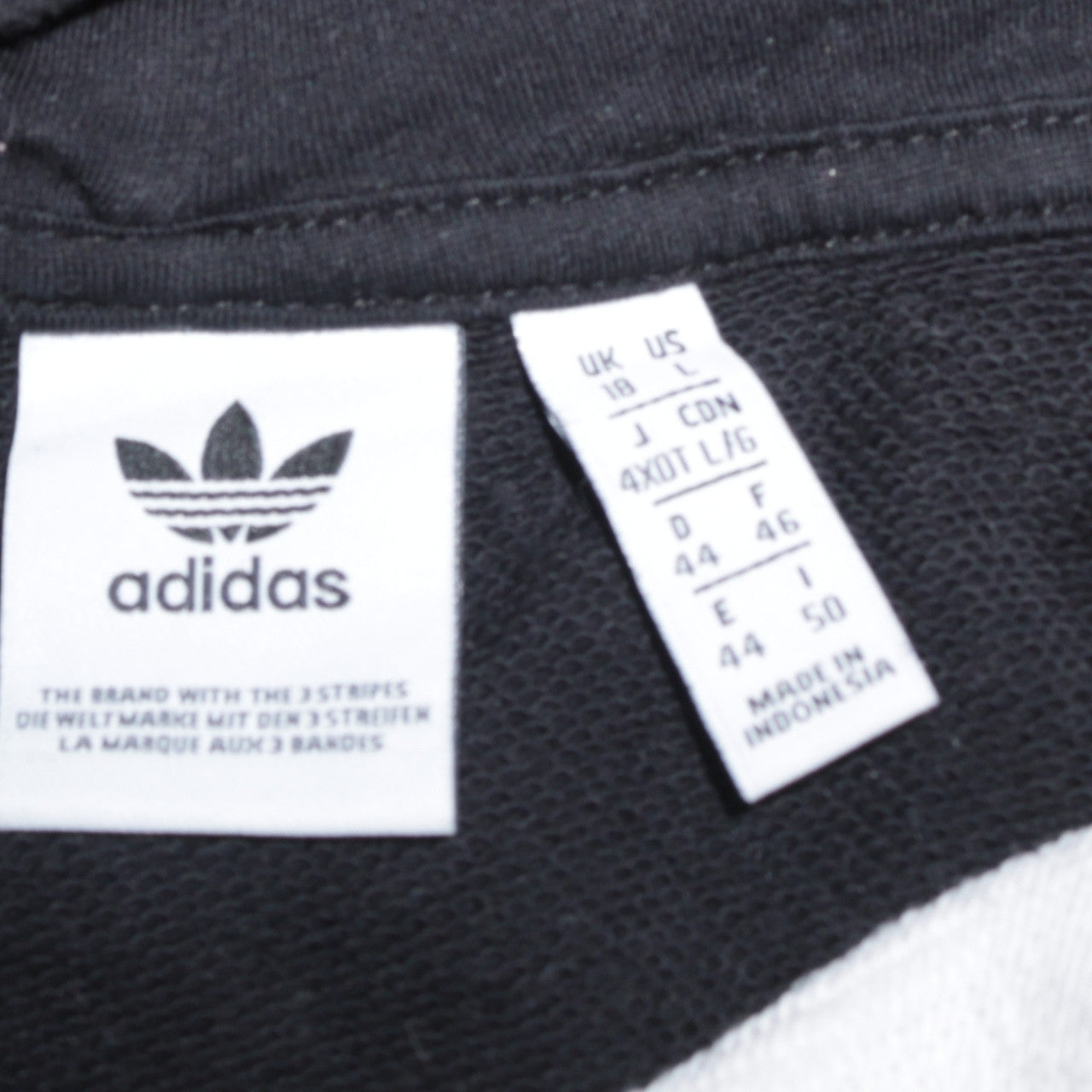 Adidas Womens Black & White Pullover Hoodie Size 18 Oversized