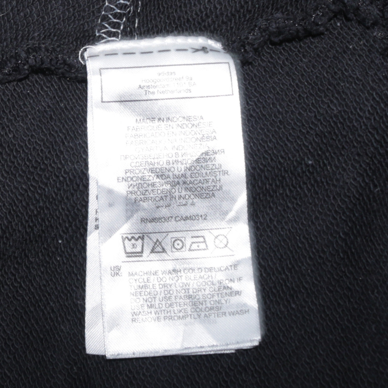 Adidas Womens Black & White Pullover Hoodie Size 18 Oversized
