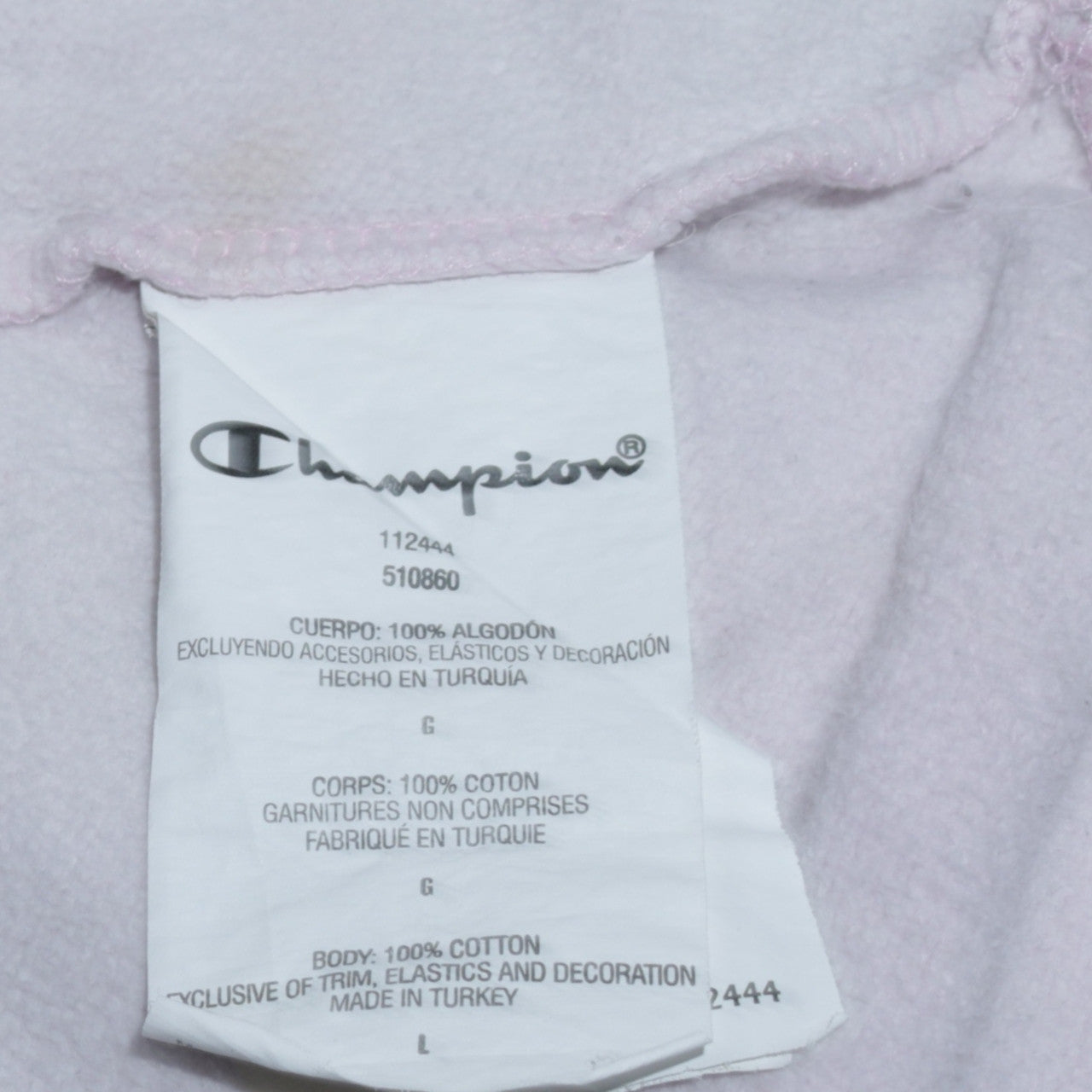 Champion Womens Pink Large Pullover Hoodie